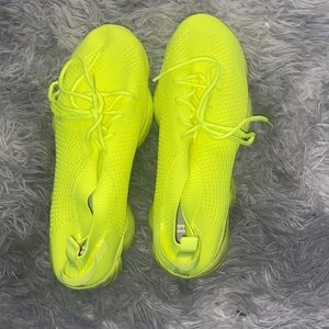 SHEIN neon yellow sneakers